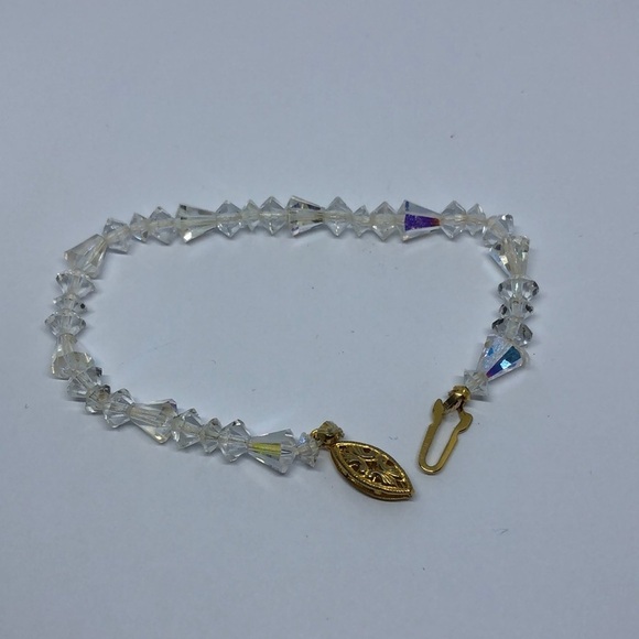 VINTAGE G.Sterling AB Crystals Elegant Glam Bracelet - Picture 1 of 4